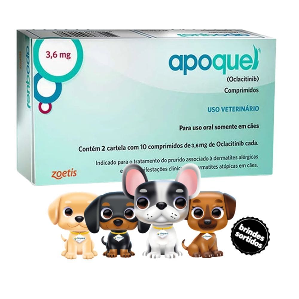 Apoquel 3,6mg Cães - Zoetis + Surpresa