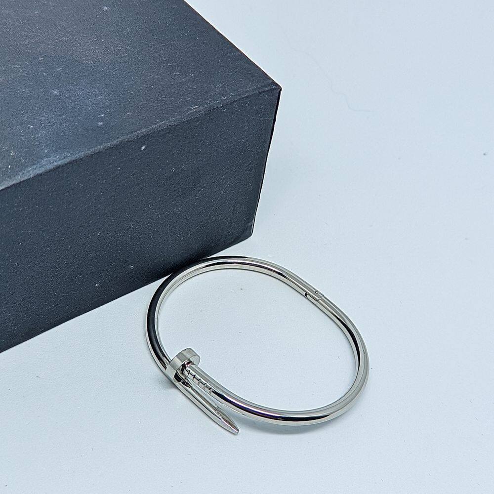 Pulseira Bracelete Masculino e Feminino estilo Prego aço inoxidável 316L Inox Dourado Prata Acessórios Moda Elegante