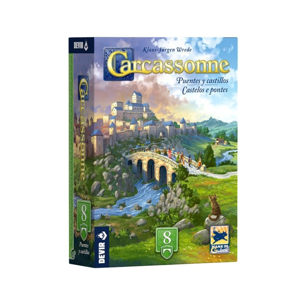 Carcassonne Exp 8 - Castelos e Pontes Nova Edição Expansão de Jogo de Tabuleiro Devir