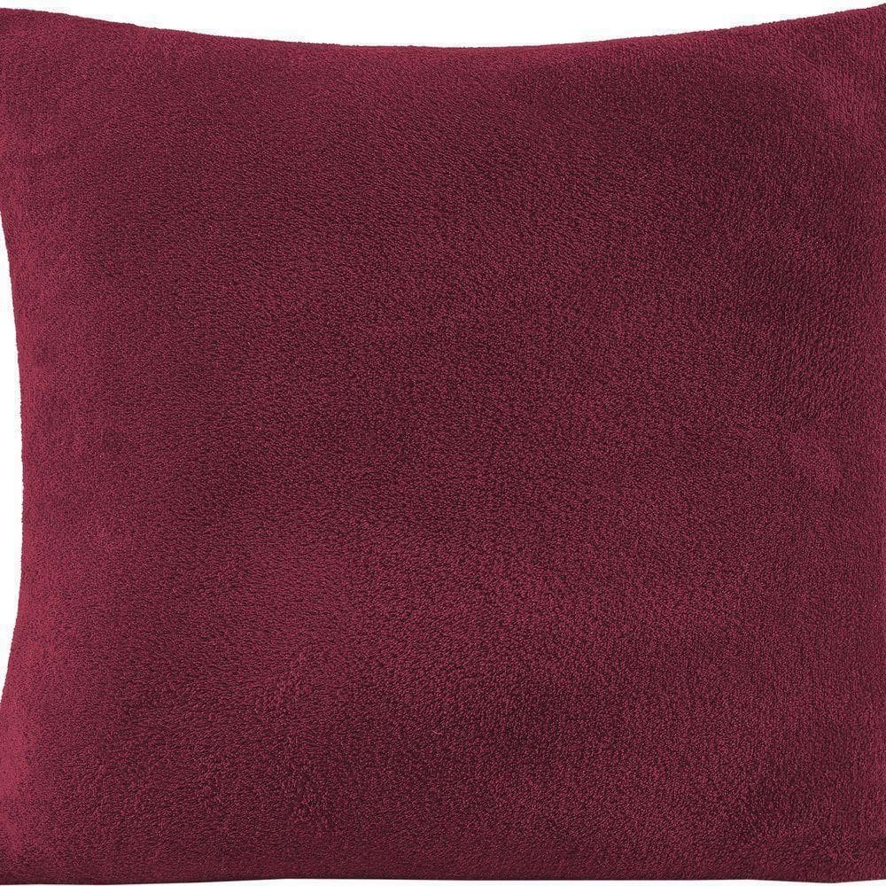 Capa Almofada Veneza Manta Fleece 1 Peça 45cm X 45cm 100% Poliéster - Vinho