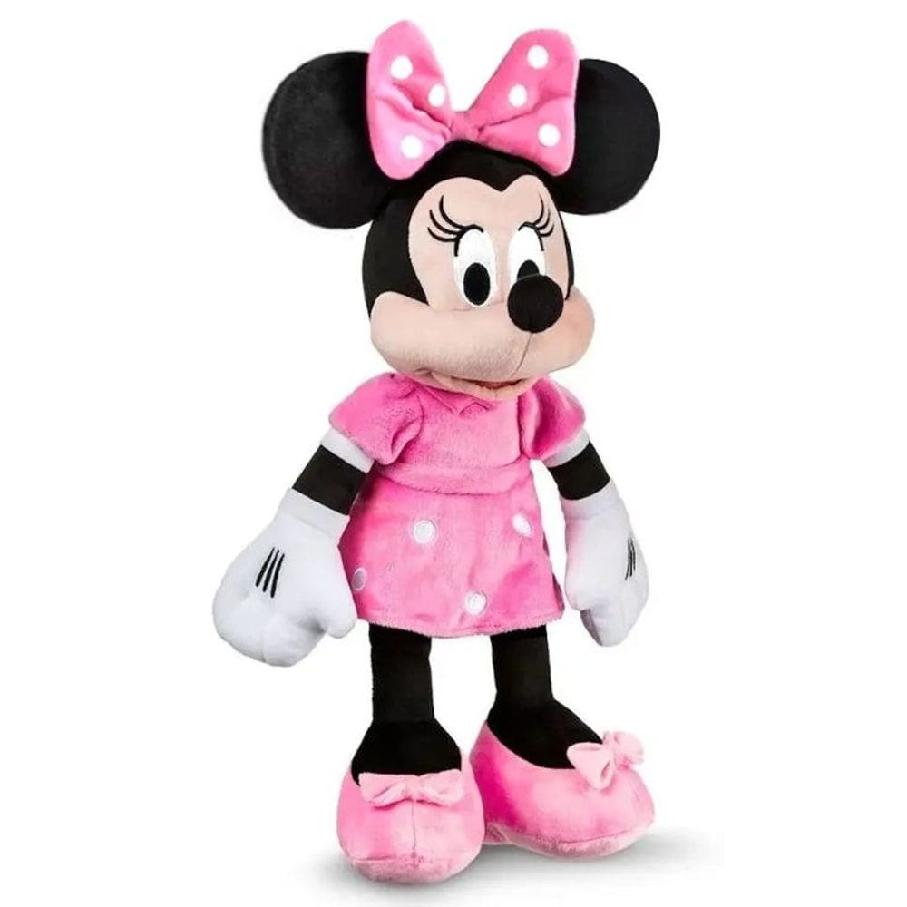 Pelúcia Minnie de 50cm Rosa GRANDE Linda Uma Graça - Pelucia Macia Ratinha Minie Namorada do mickey - PANAMI