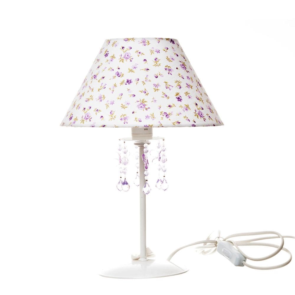 Abajur Alumínio Borboletas Lilás 25cmx35cm