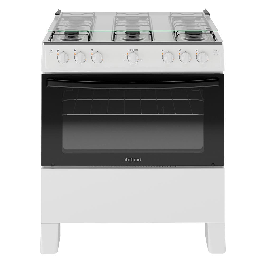 Fogão 6 Bocas à Gás Itatiaia Star New Acendimento Automático Limpa Fácil Branco Bivolt