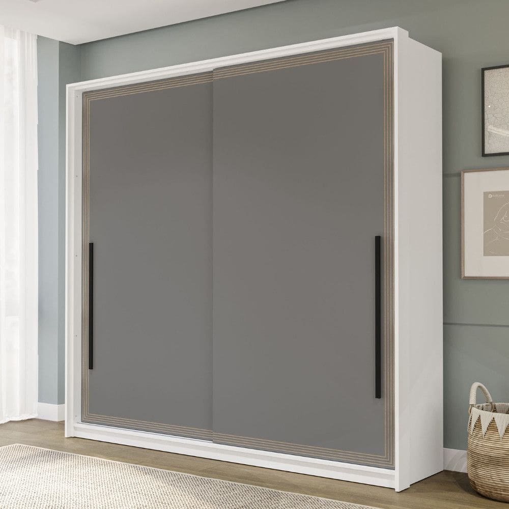 Guarda Roupa Casal 2 Portas de Correr Valencia Politorno