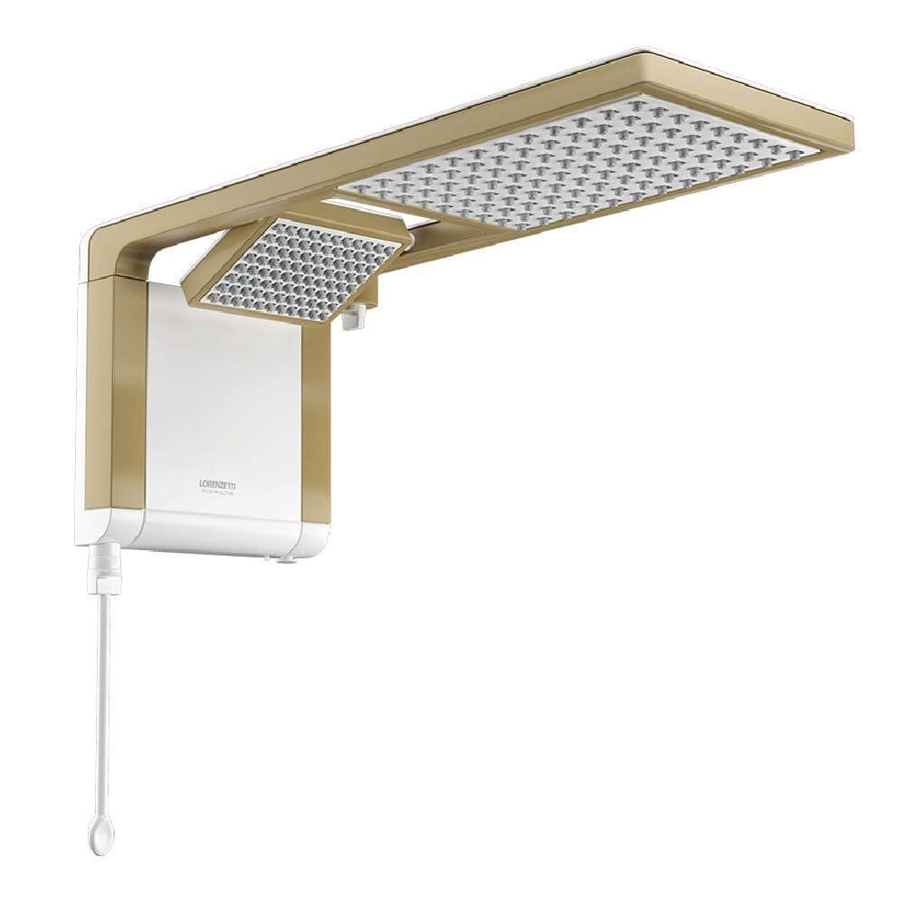 Chuveiro Acqua Duo Branco Matte Gold 220V 7800 Watts 7510165 Lorenzetti Chuveiro Acqua Duo