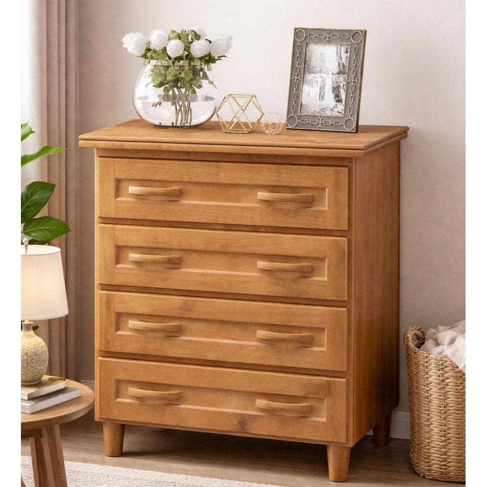 Cômoda 4 Gavetas Madeira Maciça Freijó Móveis Cavazotto