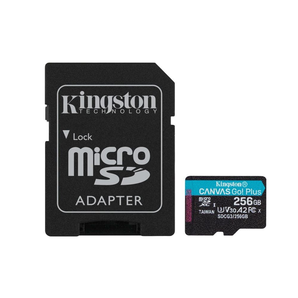 Cartão microSDXC Kingston Canvas Go Plus 256 GB UHS-I C10 U3 V30