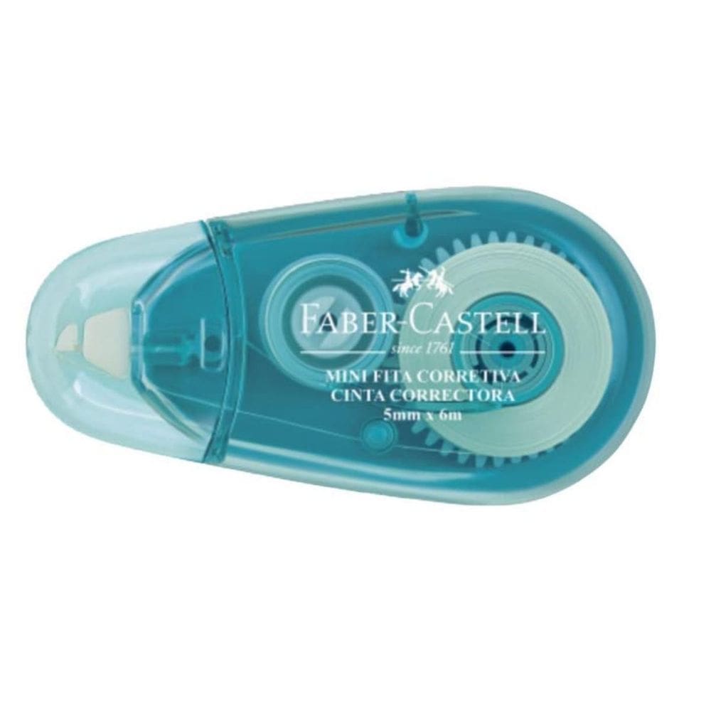 Corretivo Em Fita Azul Claro Faber-Castell Mini 5Mm X 6M