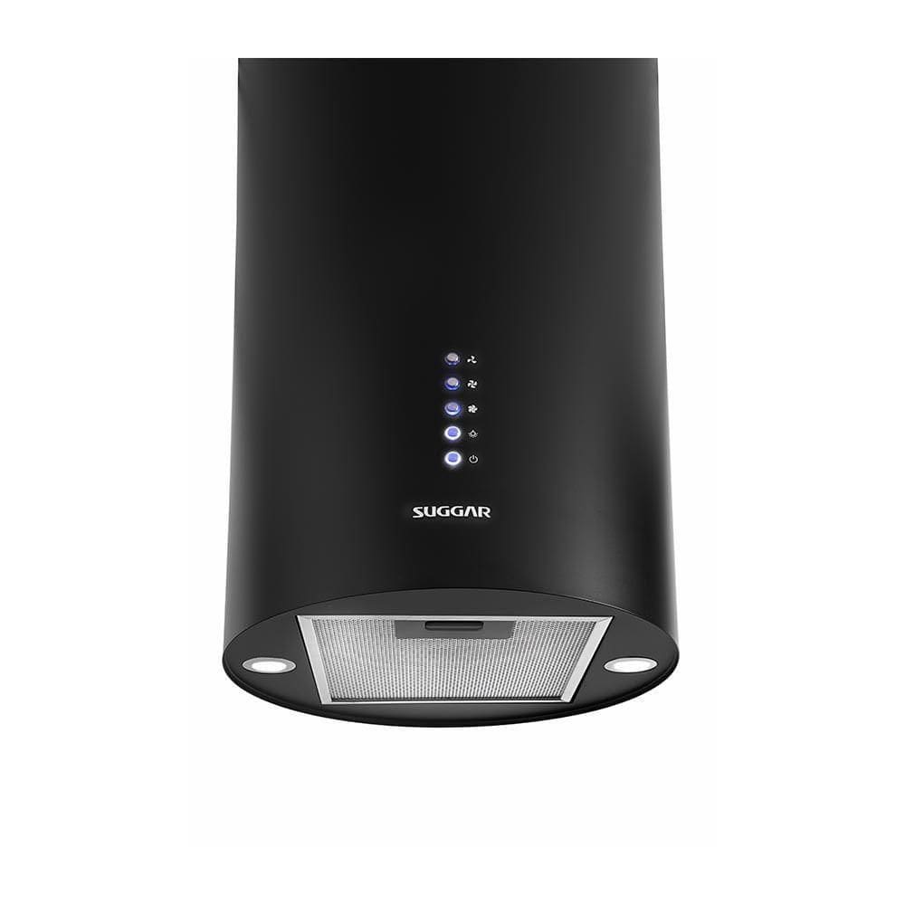 Coifa De Ilha Redonda Quartzo 35cm Suggar TP3522PT Preta 220V