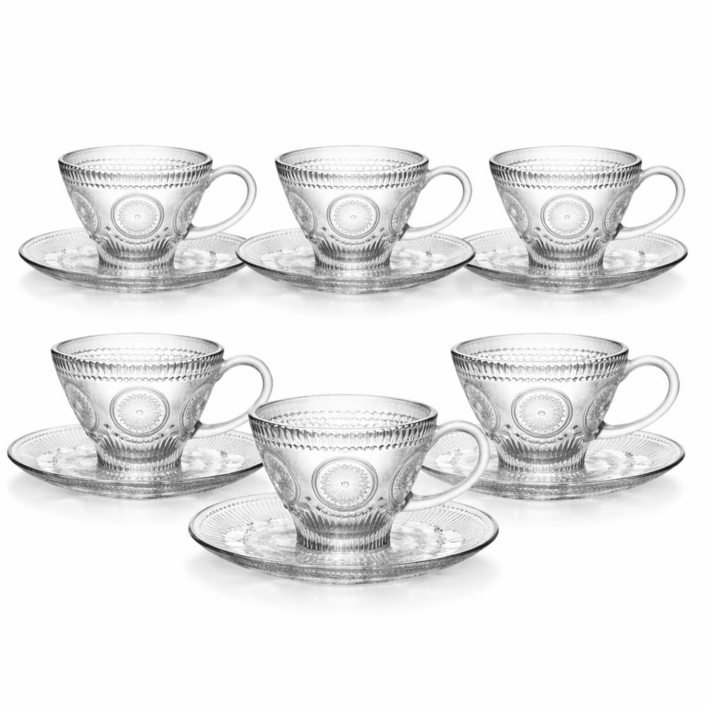 Jogo De 6 Xícaras Chá 220ml Vidro Clear Em Casa Tem