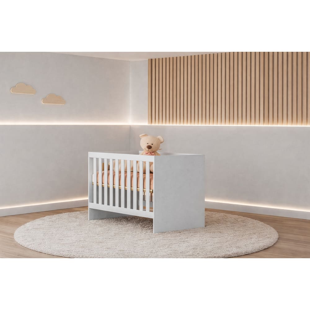 Berço que vira Cama com Colchão Candy - MobiBaby