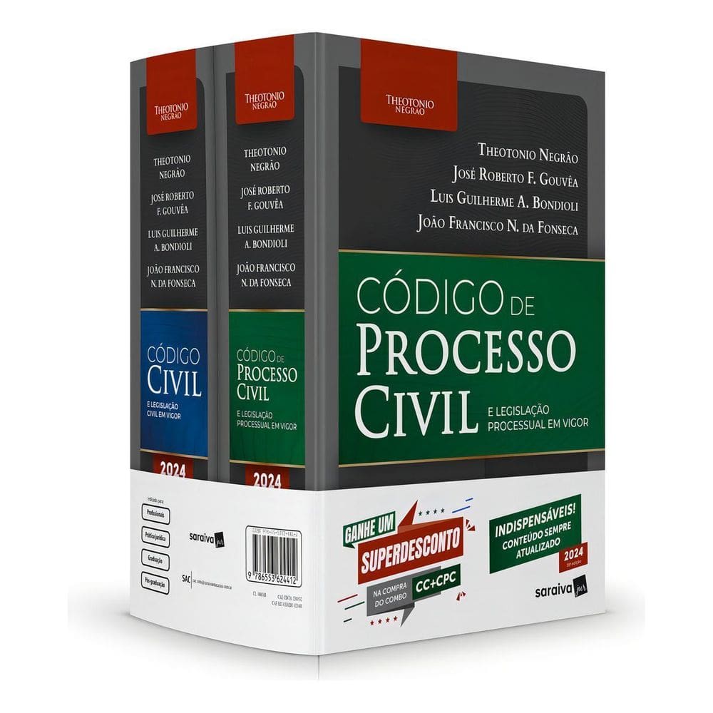 Combo TN - Código Civil e Código Processo Civil - 16Ed/24