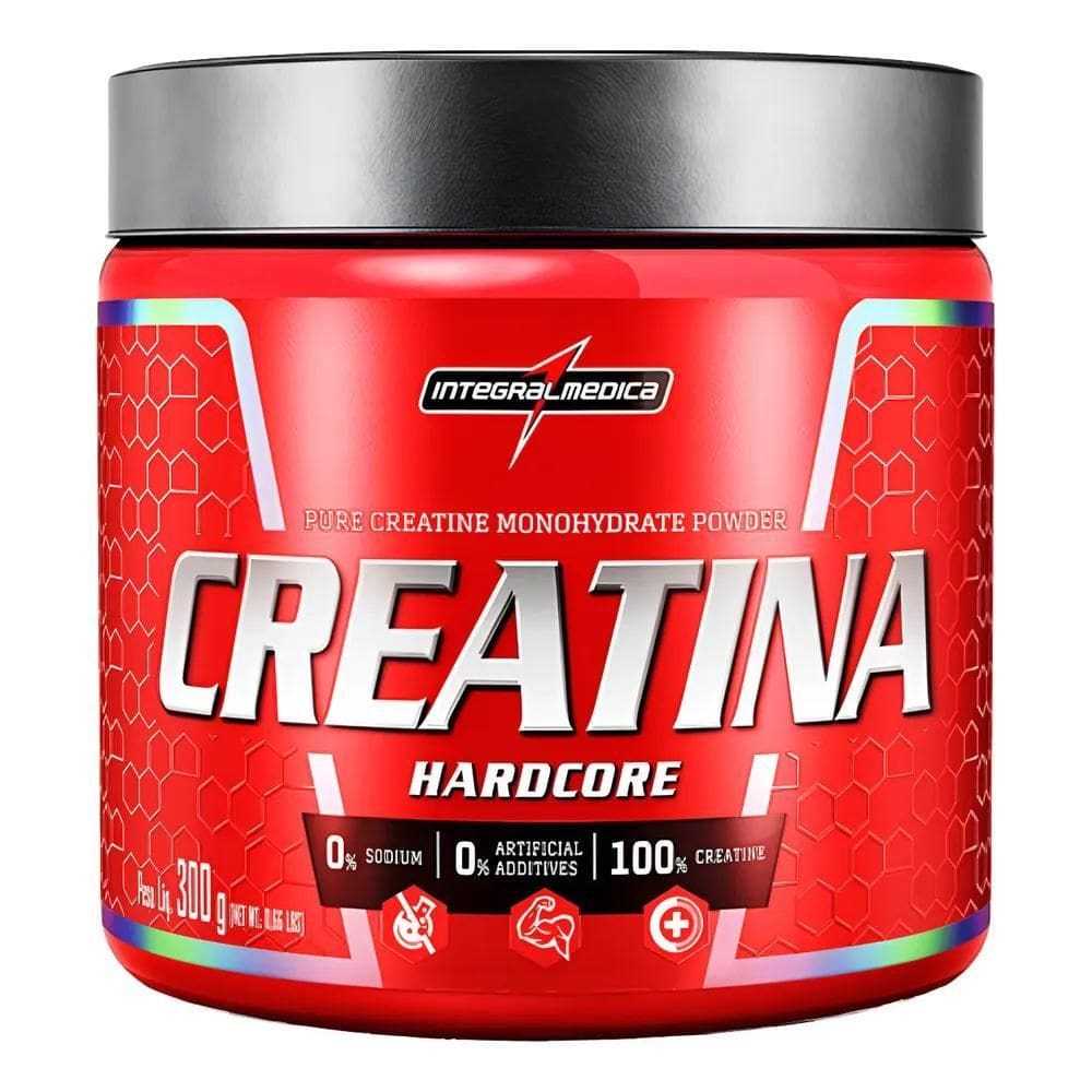 Creatina Hardcore Em Pó 300G Integralmedica