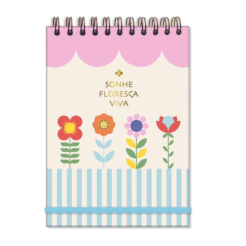 Caderno De Ideias Floral Gráfico Fina Ideia