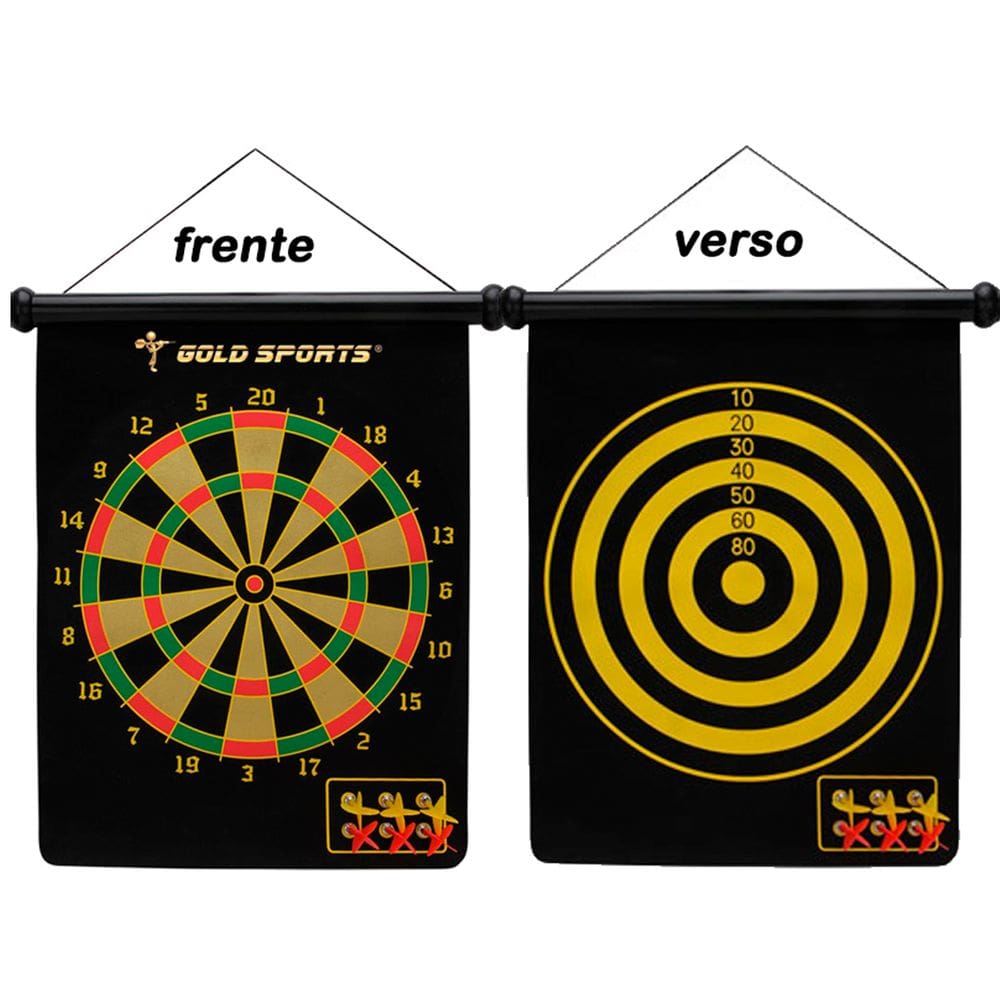 Jogo dardo Gold Sports 15” magnético c/06 setas