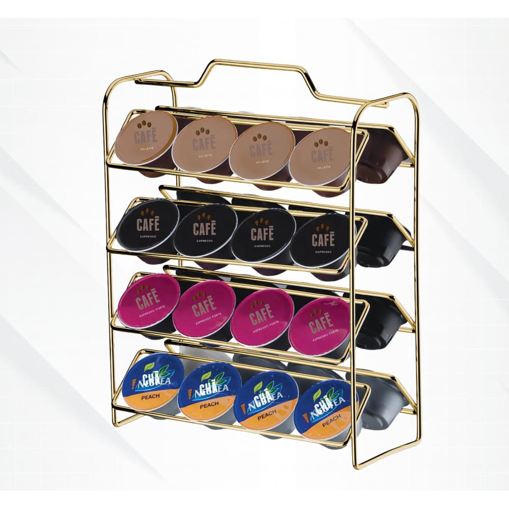 Porta Cápsulas Café Bancada Organizador Café Luxo - Dourado