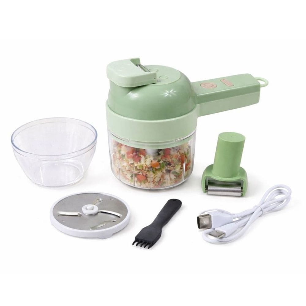 Processador Alimentos Elétrico Mini Triturador USB Picador Alho Inox