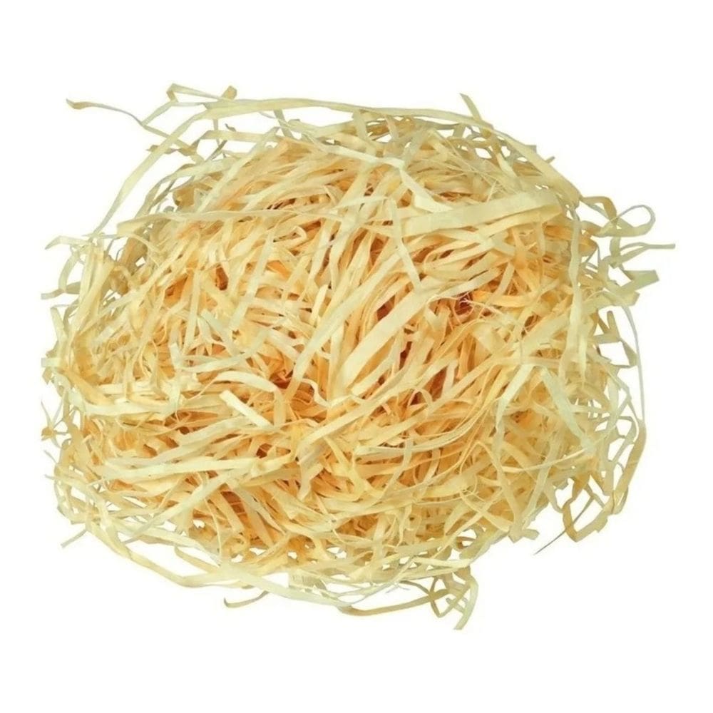 Palha Natural 1Kg Picotes Madeira para Cestas de Café da Manhã