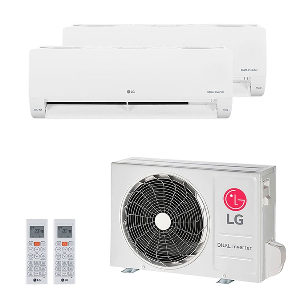 Ar Condicionado Bi Split Inverter LG 16.000 Btus (Hi Wall 9.000 + Hi Wall 9.000) AI Frio 220v R-32