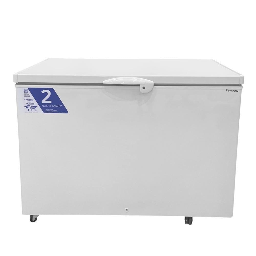 Freezer Conservador Horizontal Fricon 411 Litros Dupla Ação 1 Tampa De Chapa única Branco HCED 411C 110V