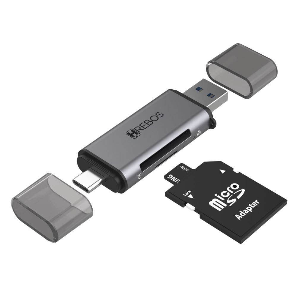 Leitor De Cartão Sd E Micro Sd Hrebos If-230 Usb 2.0 Cinza