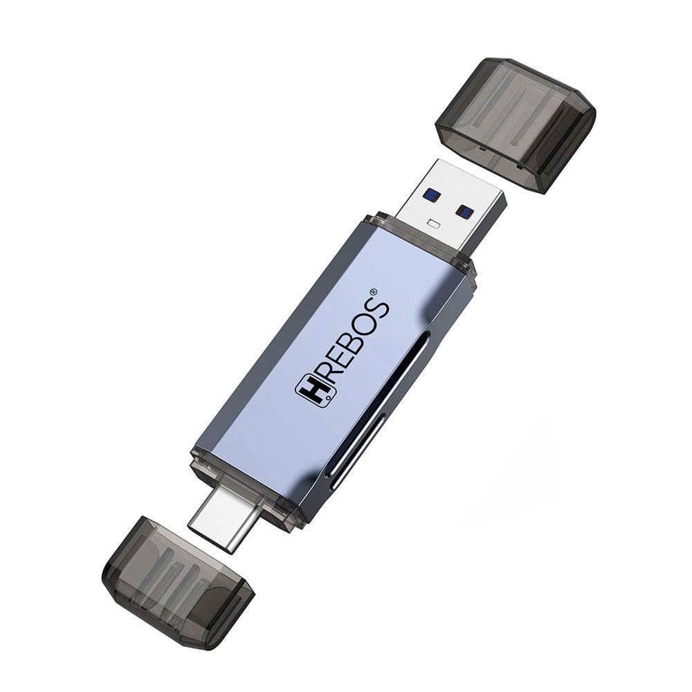 Leitor De Cartão Sd E Micro Sd Hrebos If-244 Usb 3.0 Cinza