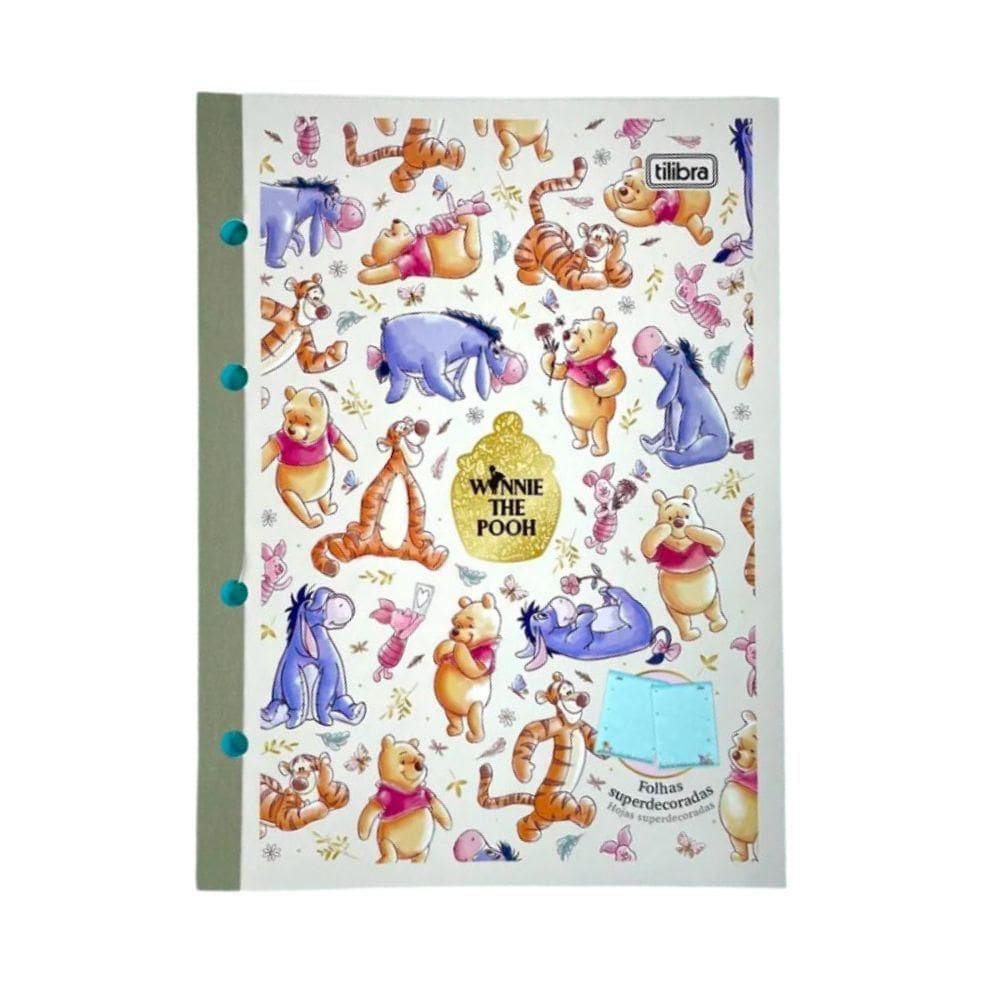 Refil Tiliflex Para Caderno Argolado Colegial Pooh 80 Folhas Tilibra