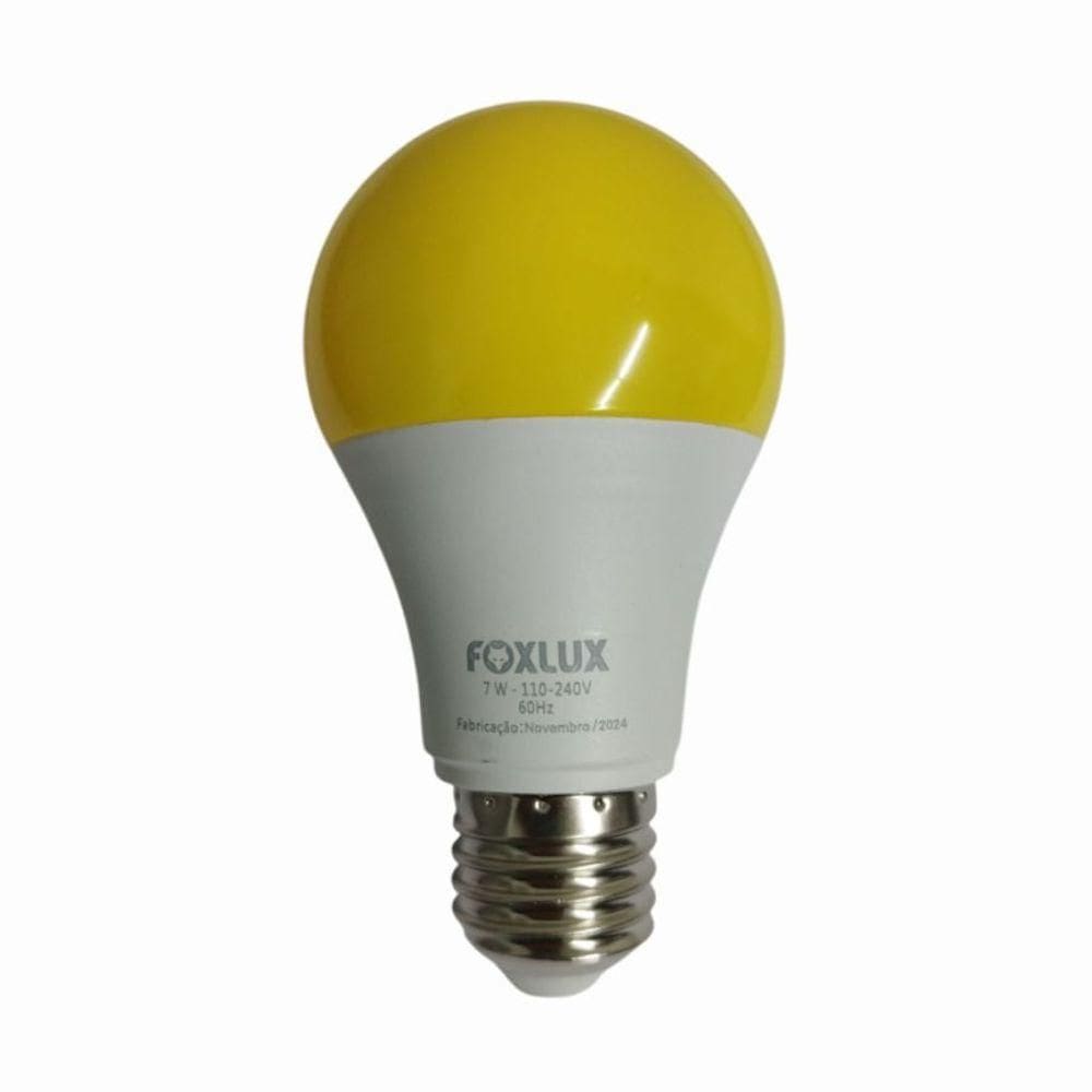Lâmpada Led Bulbo Colorida Foxlux 7w Cor Amarelo