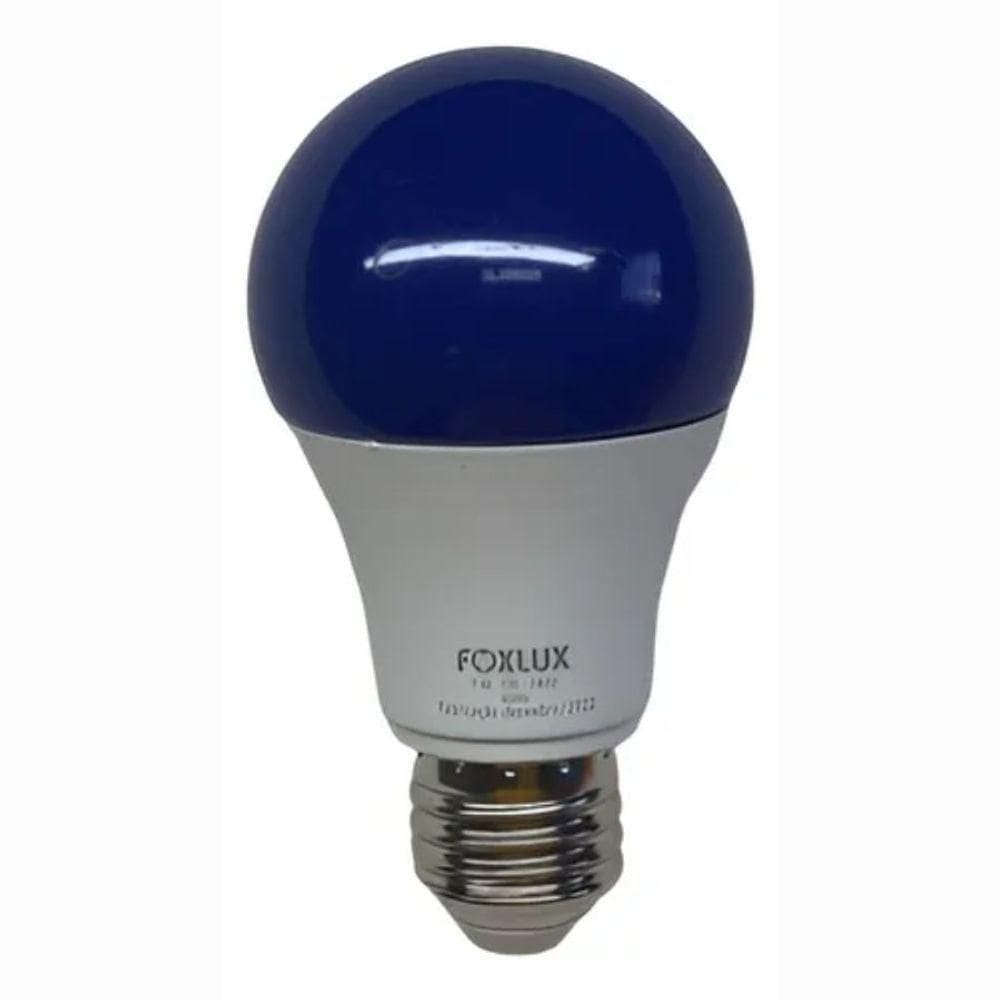 Lâmpada Led Bulbo Colorida Foxlux 7w Cor Azul