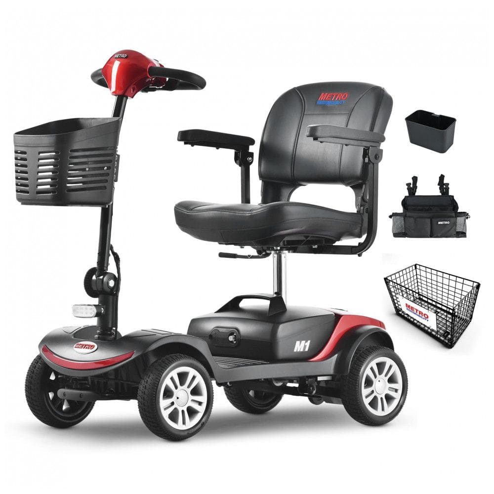 Cadeira de Rodas Elétrica Metro Mobility com Assento para Adultos/Idosos, 4 Rodas, Motor Elétrico, 2 Baterias Removíveis, com Carregador