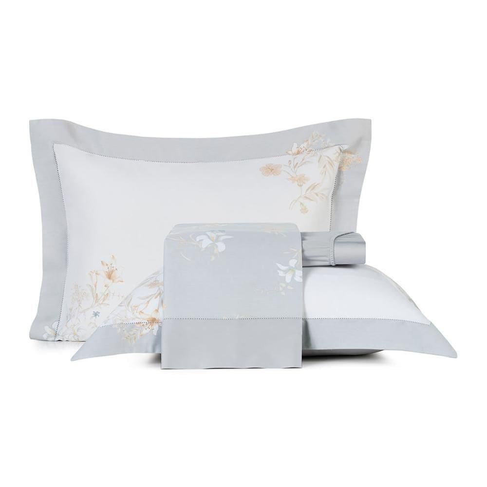 Jogo De Cama Casal Altenburg Cetim 300 Fios Flor De Lírio