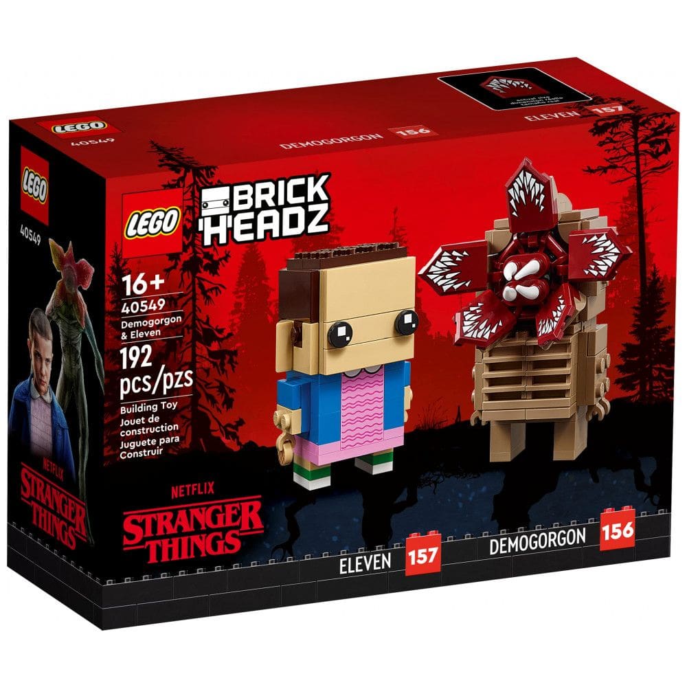 Conjunto LEGO BrickHeadz Demogorgon e Onze Stranger Things para montar e expor