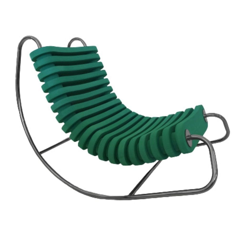 Cadeira de Balanço Orgânica Base Inox Anelídeos Verde