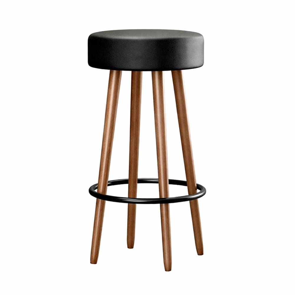 Banqueta Alta Para Cozinha Área Gourmet Berlin Couríssimo Preto - Abmaza