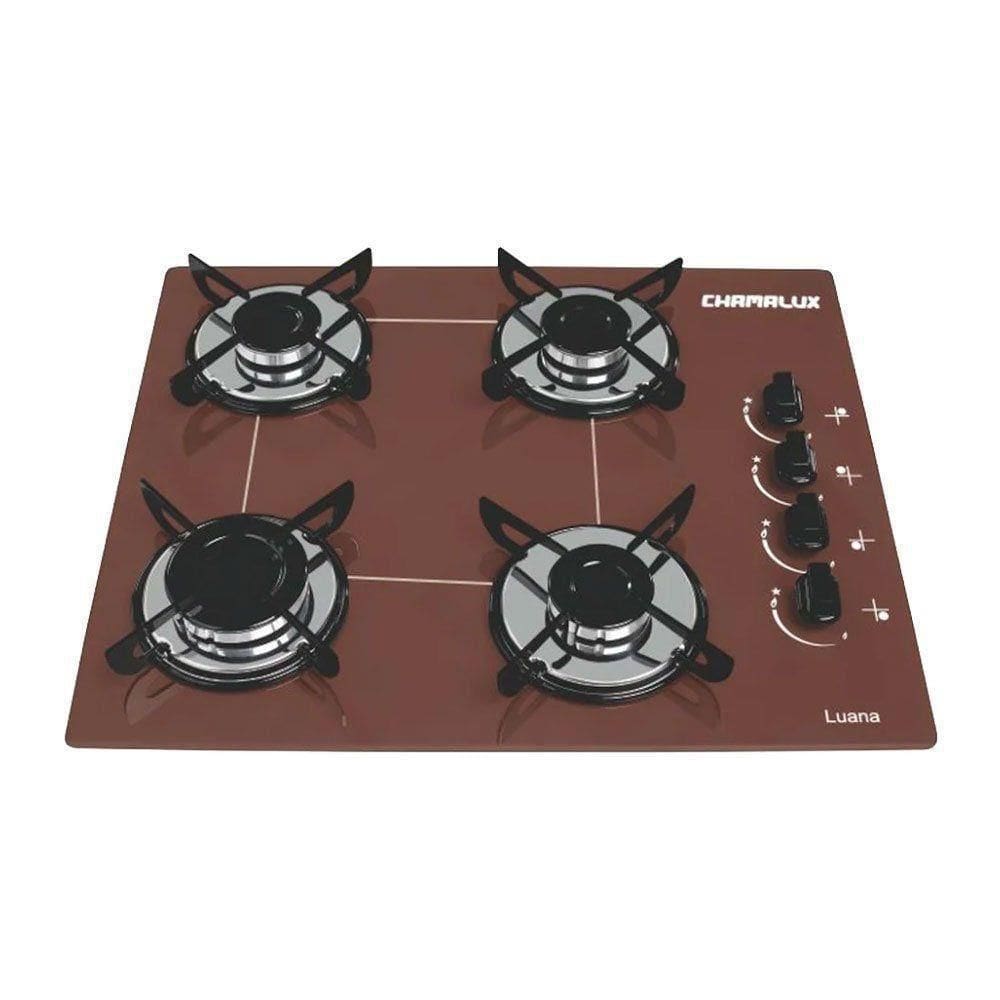 Fogão Cooktop 4 Bocas Ultrachama Marrom Chamalux