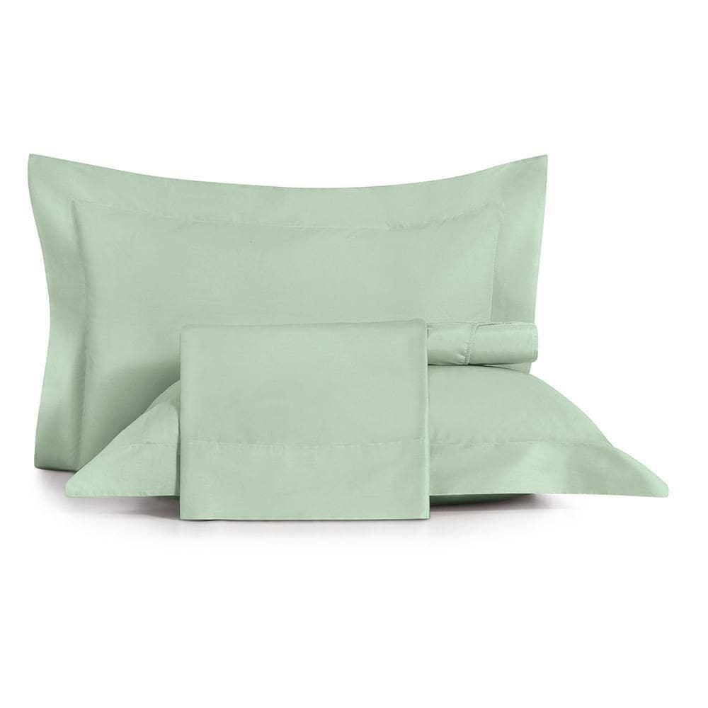 Jogo De Cama Casal 4 Peças Altenburg Algodão Lux 200 Fios Verde Claro