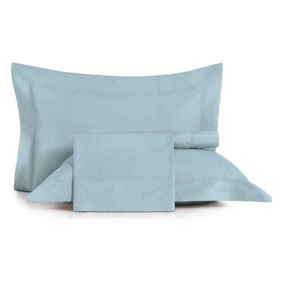 Jogo De Cama Casal 4 Peças Altenburg Algodão Lux 200 Fios Azul Etienne