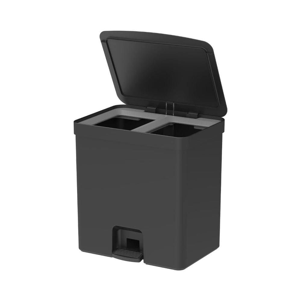 Lixeira de pedal com duplo compartimento Ou 20L Linha Trium