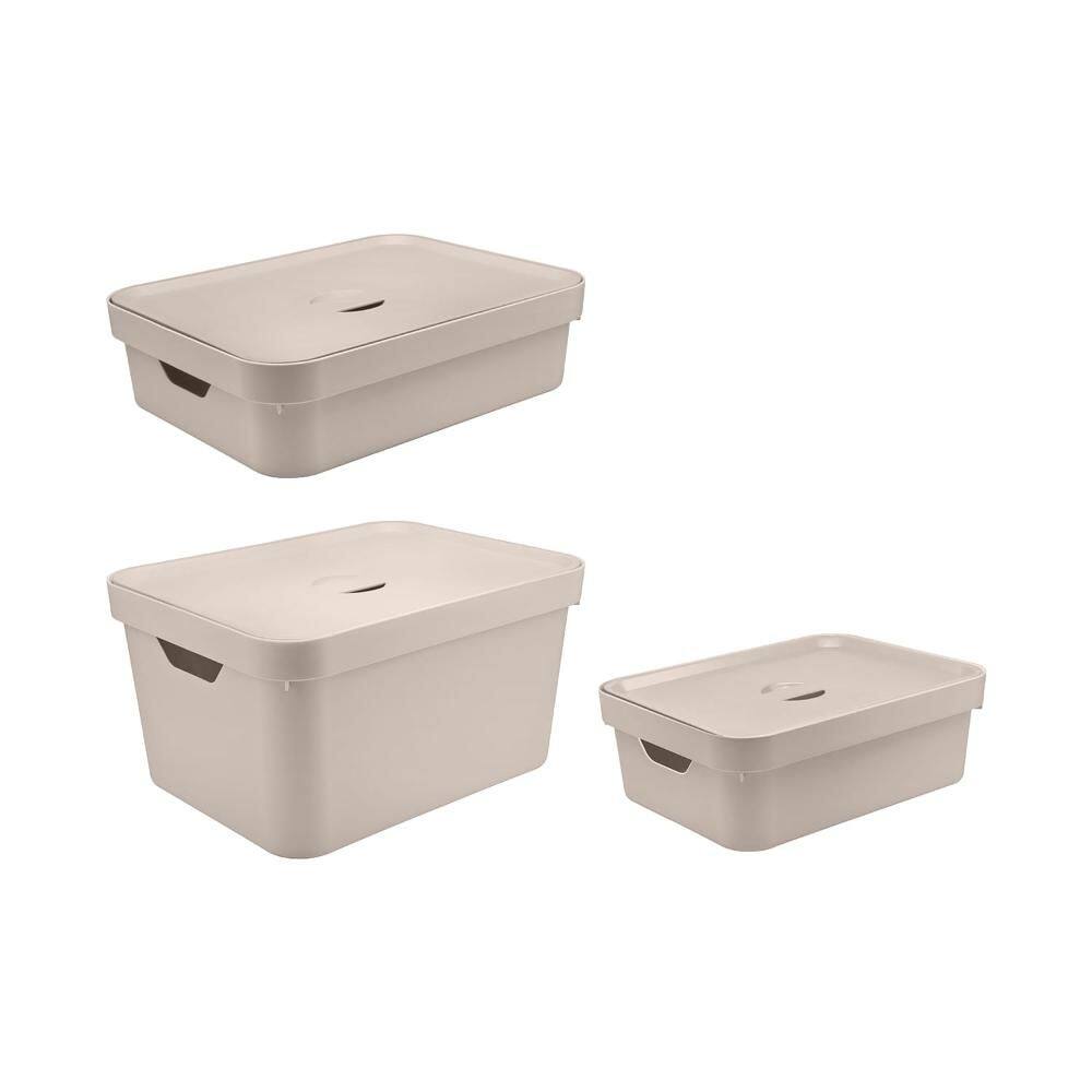 Kit de caixa organizadora Ou 3 peças Linha Cube