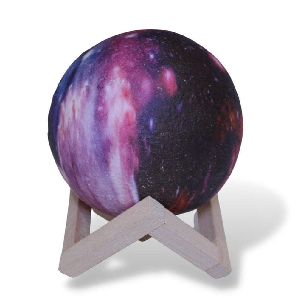 Luminaria Pendente Planeta Galaxia Universo 3d Abajur Usb Com Controle Rgb Colorido Vermelho