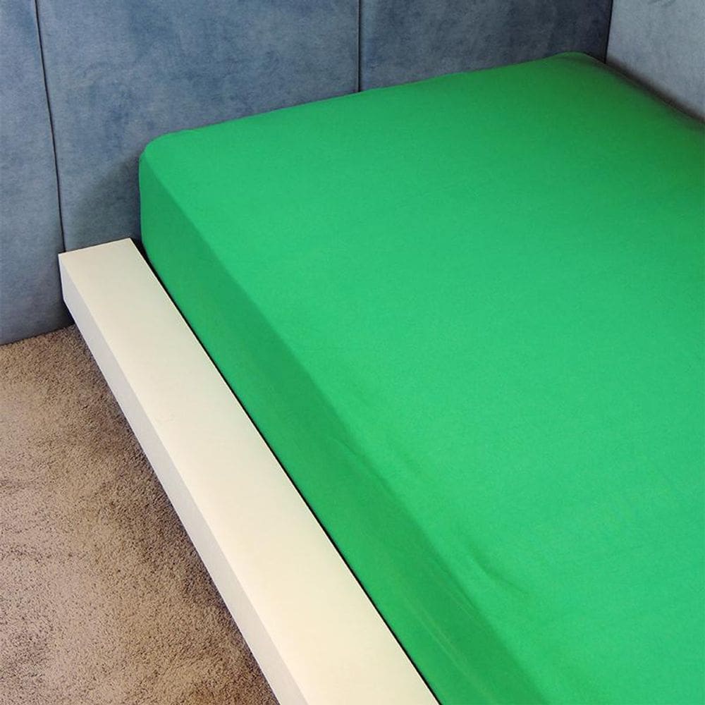 Lençol De Elástico Vivain Infantil Malha Verde