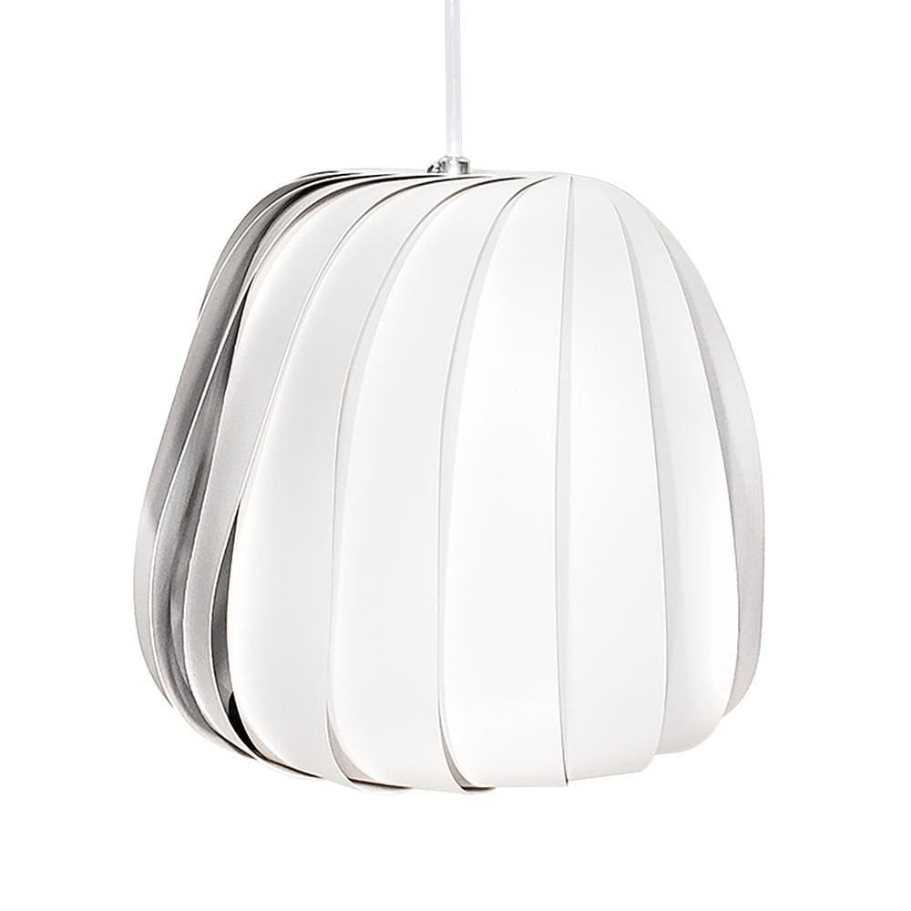 Luminária Pendente Moderno Sala Balcão Safira 20Cm Branco