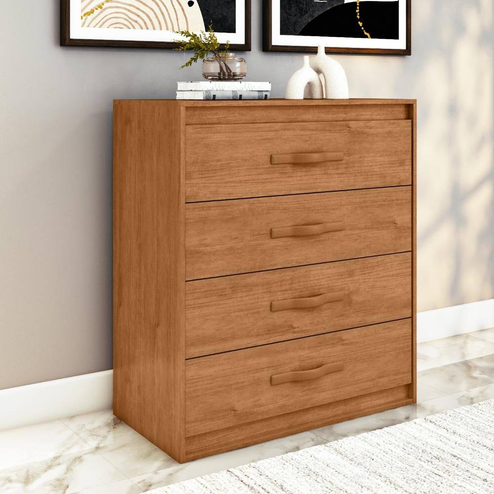 Cômoda 4 Gavetas Essenza Amêndoa Clean