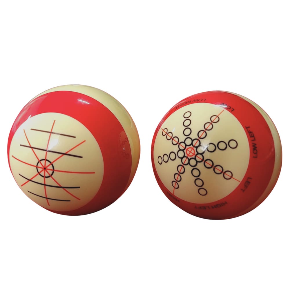 Bola treino Bilhar Sinuca Pontos Linhas Profissional 52,4 mm