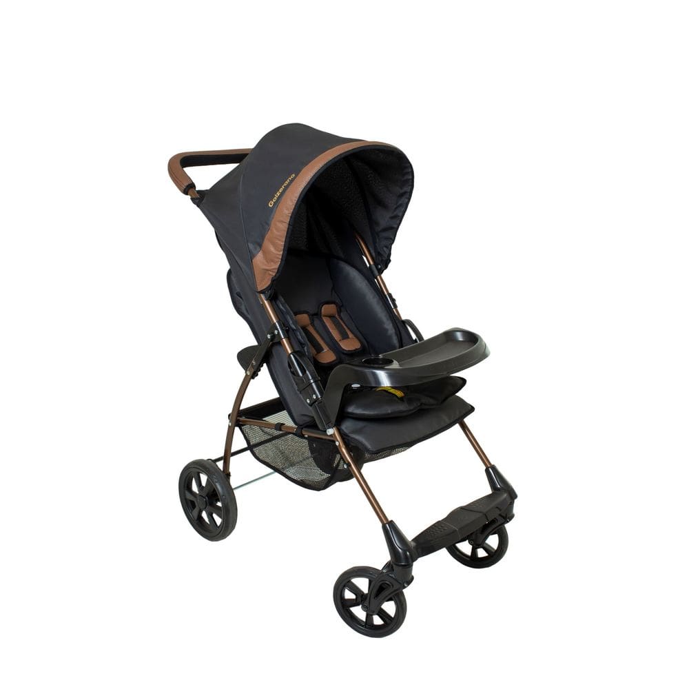 Carrinho Galzerano Romano G22 Preto Cobre com capota removível e retrátil