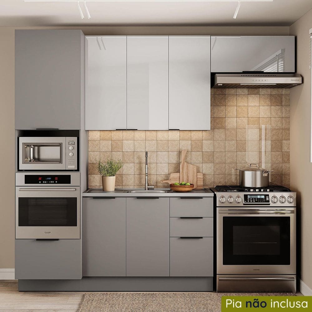Cozinha Telasul Lumina 4 Peças com Paneleiro para Forno | Extra Cozinha Telasul Lumina 4 Peças com Paneleiro para Forno | Extra