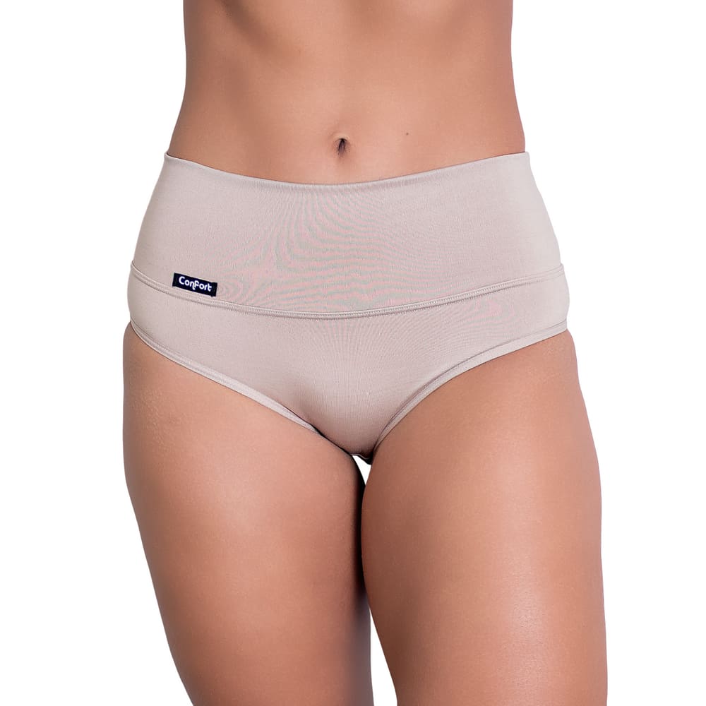 Calcinha Cinta Modeladora Cintura Alta Cós Duplo Suplex Conforto Segura Barriga Compressão
