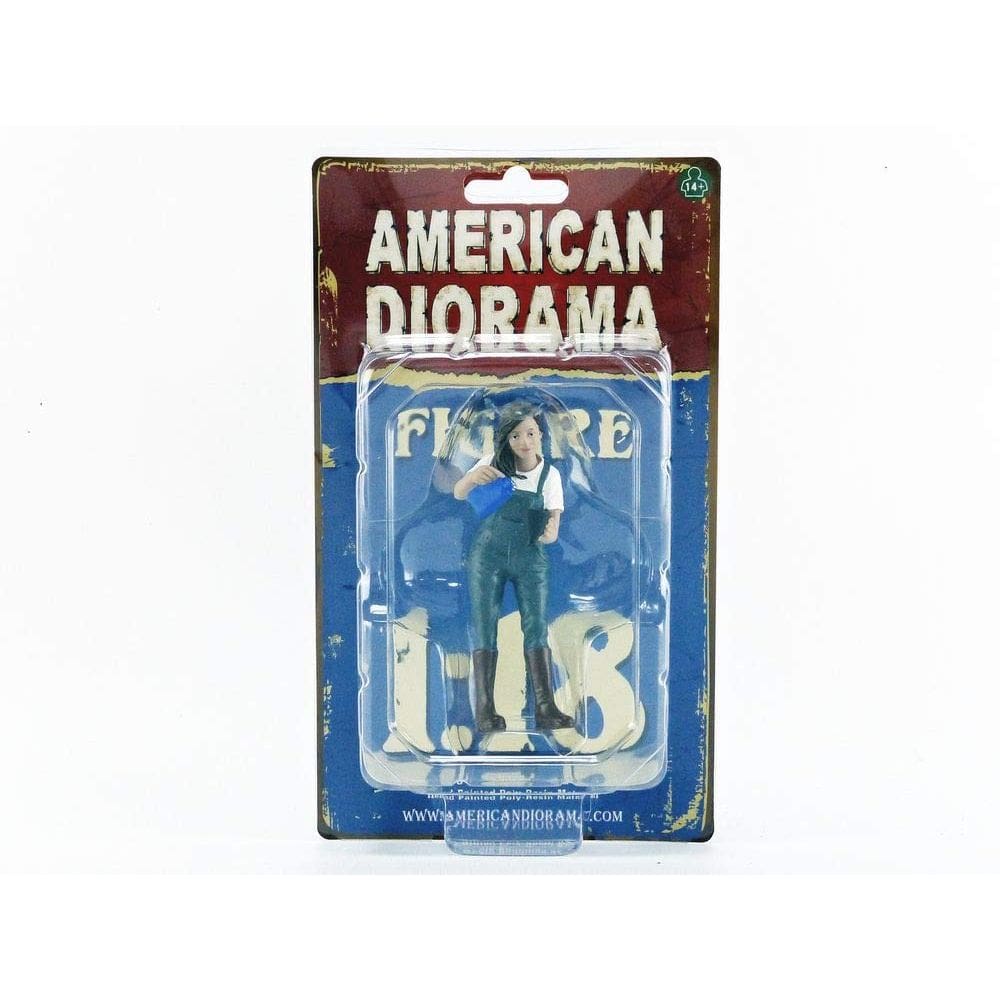 Figura American Diorama Garota de Carro com Camiseta Escala 1/18