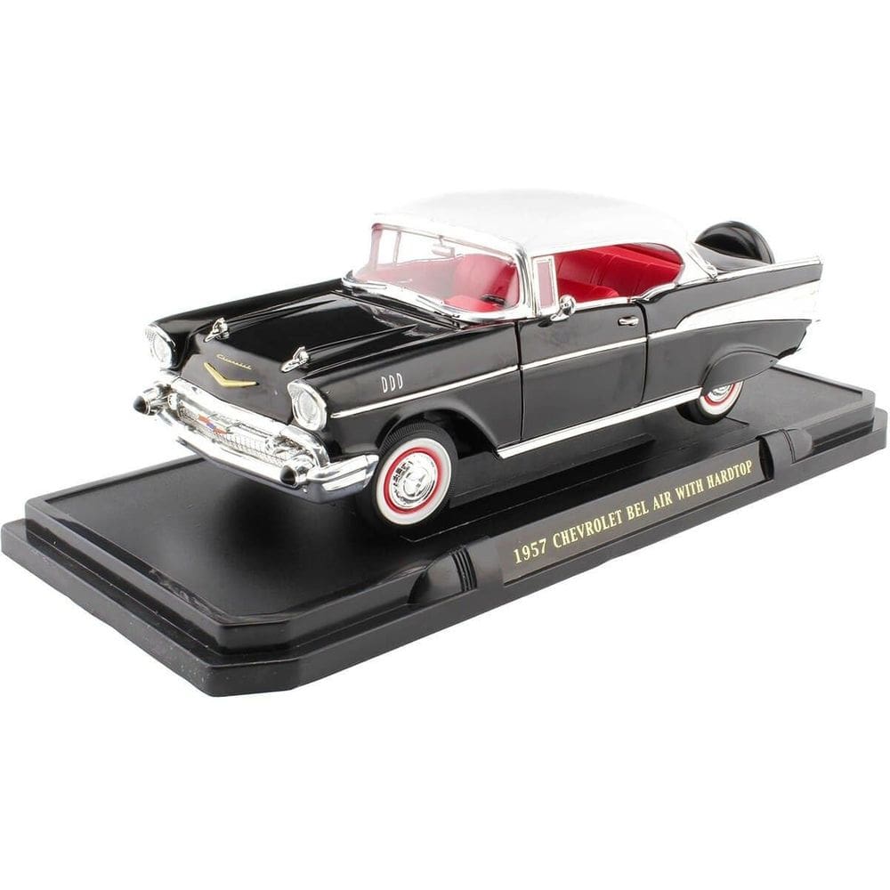 Carro Diecast Cochesdemetal Chevrolet Bel Air 1:18 Preto/Branco