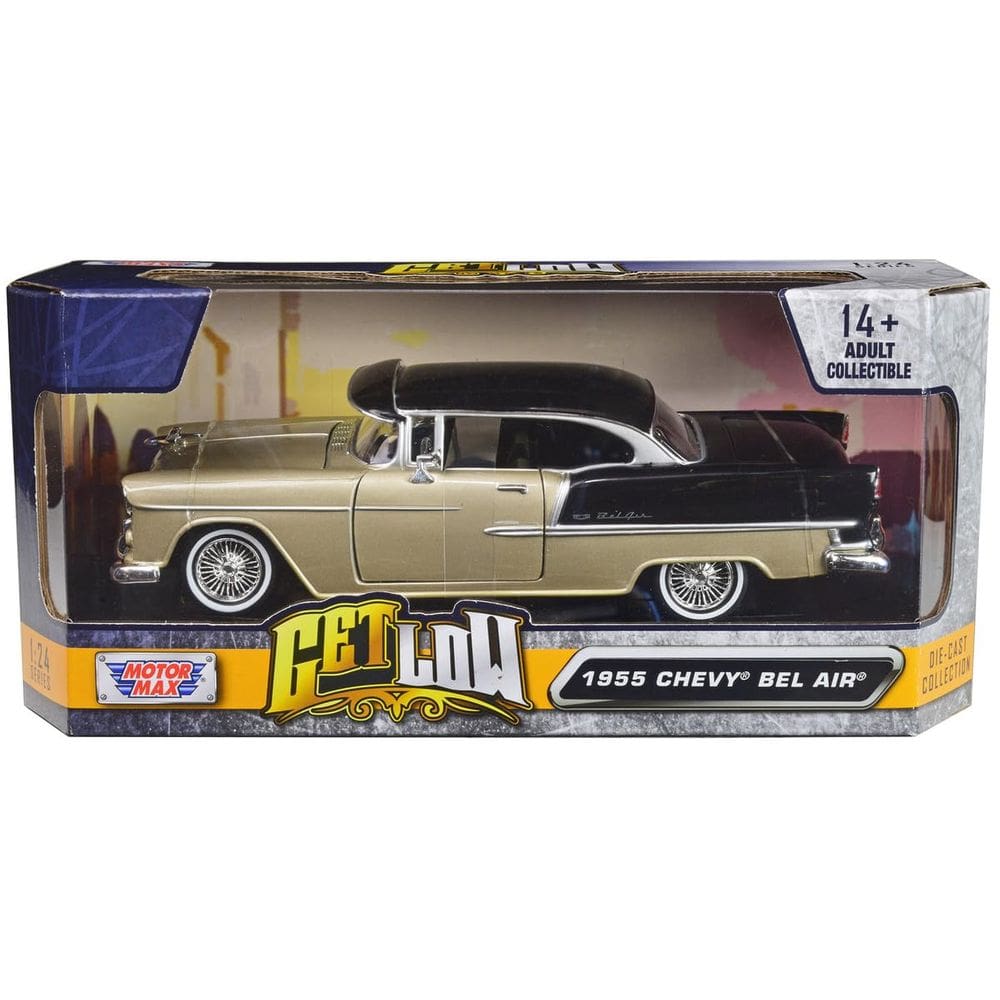 Carro fundido sob pressão Motormax escala 1/24 Chevy Bel Air Hardtop 1955